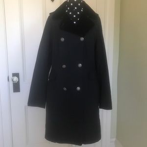 Barbour double breasted rain coat.